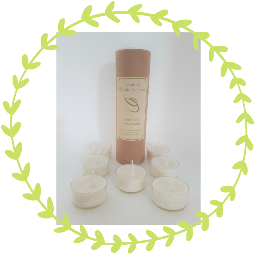Lime Basil & Mandarin Aromatherapy Tealight Candles