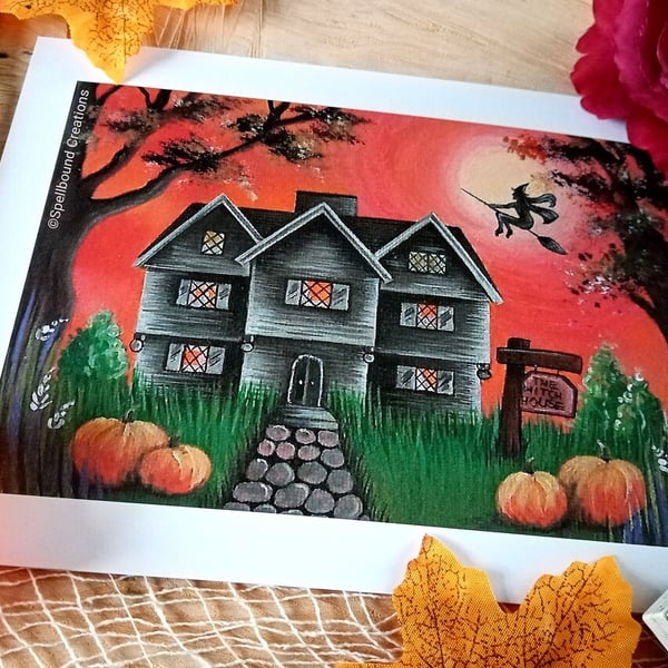 The Witch House, Salem, Quality A5 Print, Original Artwork By Delilah Jones, 