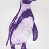 Purple Penguin Limited Edition Collagraph Print