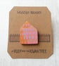 Wooden House Pin Badge, House Brooch, House Pin - Image 4
