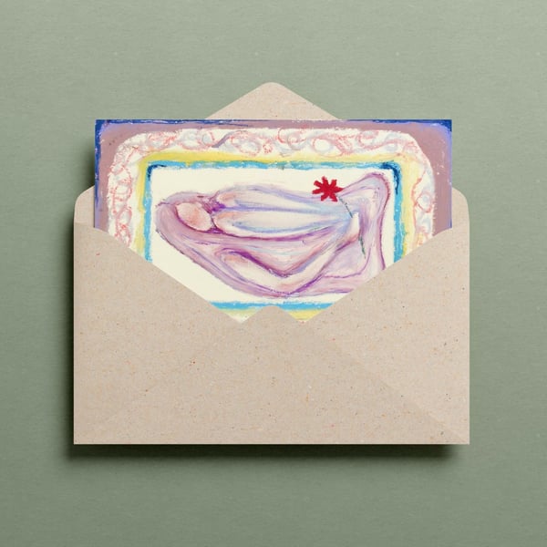 "Waiting" Limited Edition Art Postcard, Original Fine Art Print