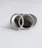 SILVER Textured Hoop Stud Earrings: handamde Urban Jewellery