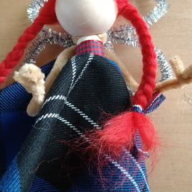 'Shona' Scottish Peg Doll ornament 