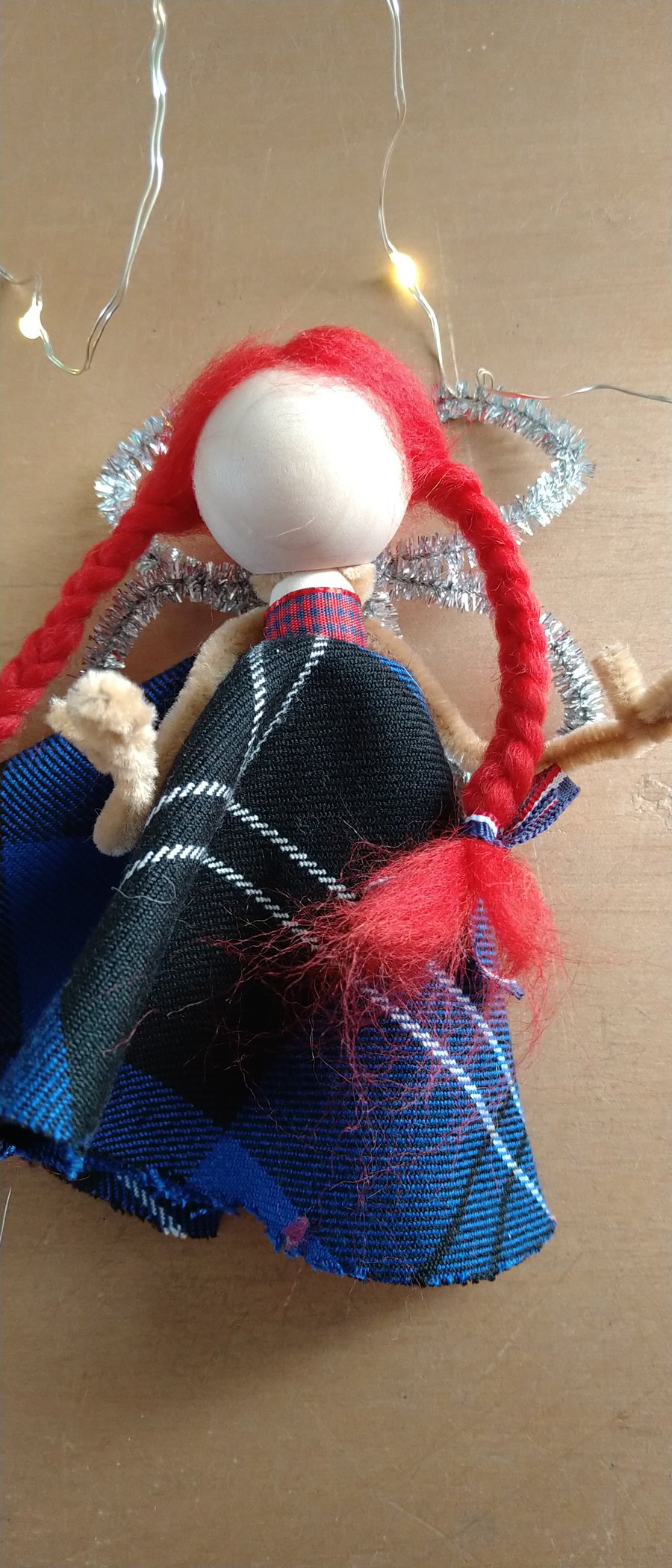 'Shona' Scottish Peg Doll ornament 