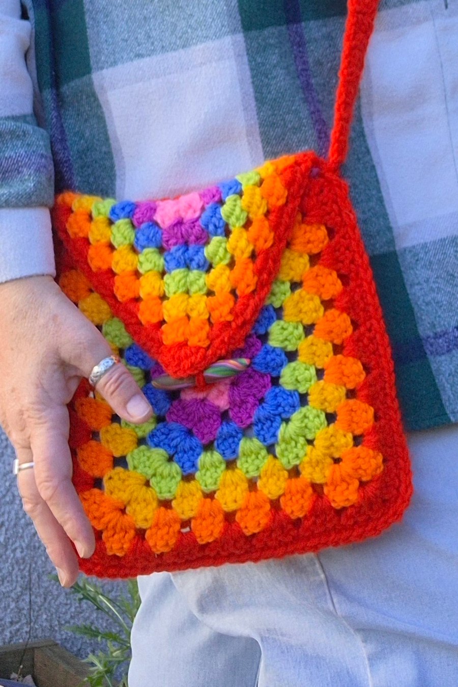 Rainbow Crochet Bag