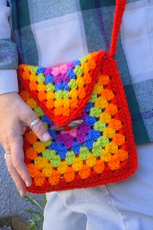 Rainbow Crochet Bag