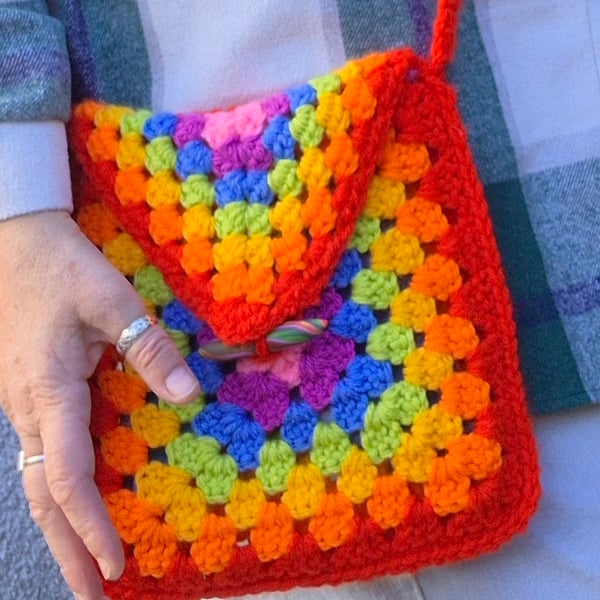 Rainbow Crochet Bag Pride Celebration 