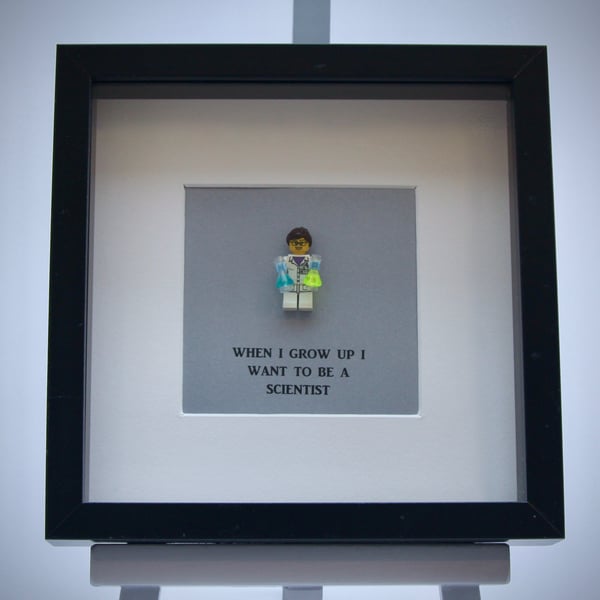 When I grow up I want to be A Scientist  mini Figure frame.