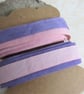 Brazilwood Logwood Natural Dye Pink Purple Cotton Ribbon Tape - Image 1