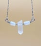 Necklace with wire wrapped clear quartz crystal pendant - Image 2