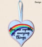 You Are Capable of Amazing Things Heart Hanger - Embroidered Decoration - Image 3