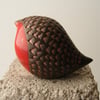 Textured raku fired baby robin
