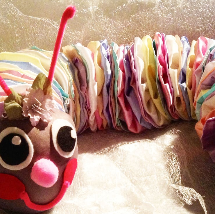 Colourful caterpillar draft excluder Folksy