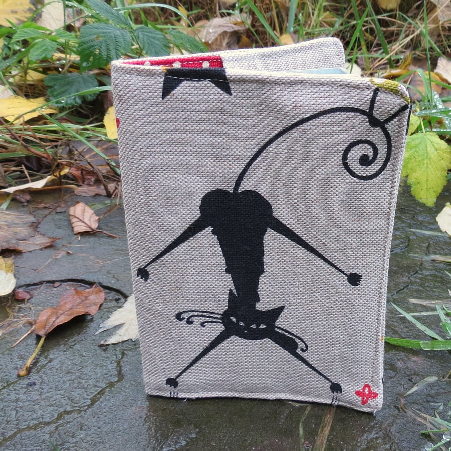 Crazy cats  A passport sleeve with a quirky cats design.  Passport cover.