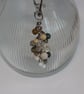 Natural stone bag charm with rock crystal - Image 5