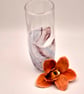 Unique Handmade Blown Glass Stormy Sky Textures Vase - Image 1