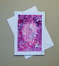original art fantasy hand painted blank greetings  card ( ref FA 305 B1 )