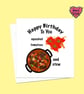 Happy birthday card with squashed tomatoes and stew - Image 3