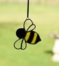 Stained Glass Yellow & Black Bumble Bee Suncatcher