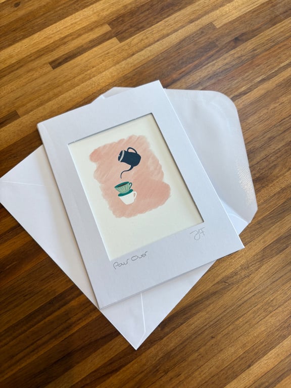 Pour Over Coffee Fine Art Print Cards - Framablr Gift
