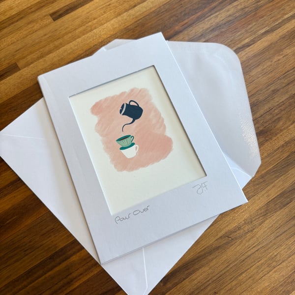 Pour Over Coffee Fine Art Print Cards - Framablr Gift
