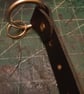 Veg tan leather keyring 