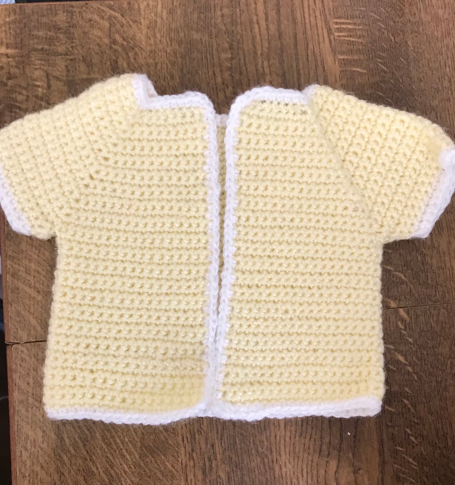 Short Sleeved Baby Cardigan - Tiny Baby
