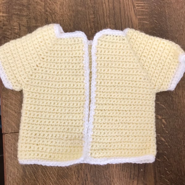 Short Sleeved Baby Cardigan - Tiny Baby