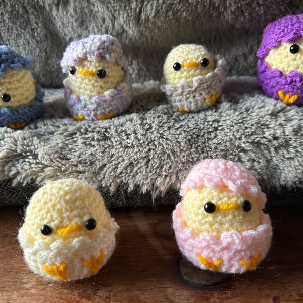 Hatching Easter Chick – Crochet Spring Decoration (Sold Individually)