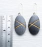 Pebble earrings, Stripe. Nature inspired jewellery designed by John Field. - Image 4