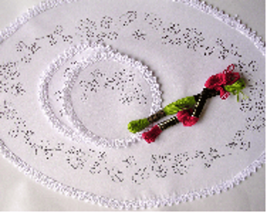 Hand Embroidery, Dressing Table, Chewal Set, Embroidery Pattern