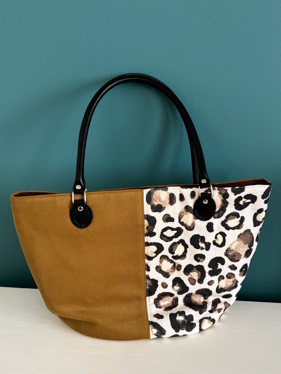The Stanley Leopard structured tote bag