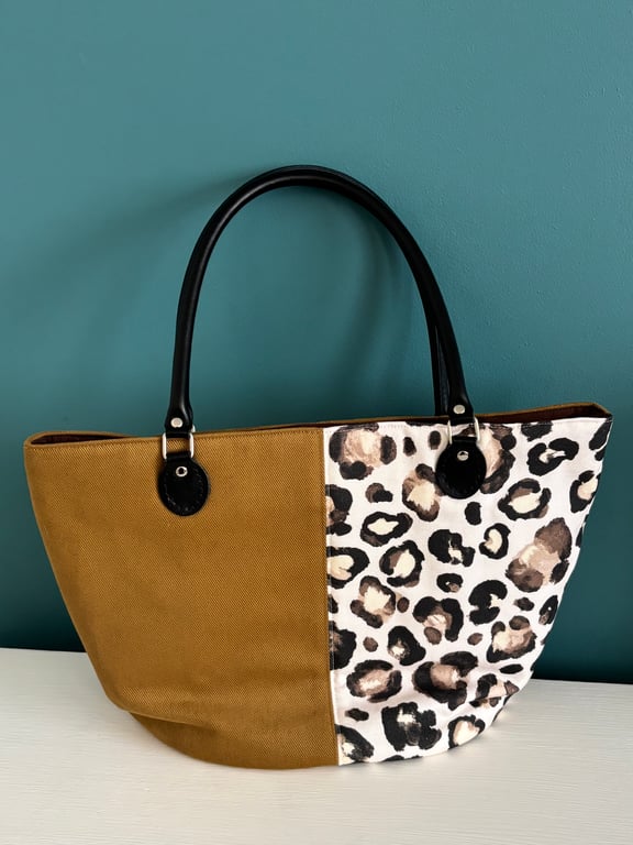 The Stanley Leopard structured tote bag