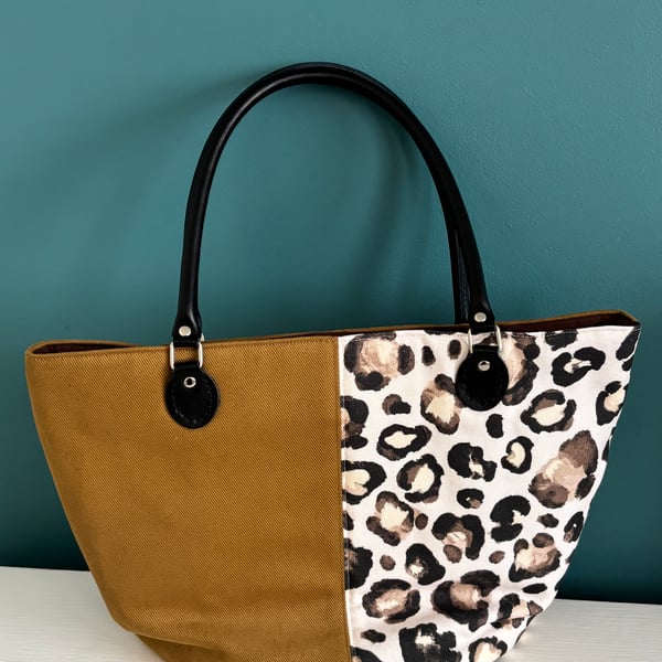The Stanley Leopard structured tote bag