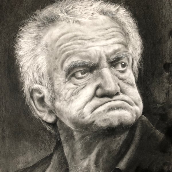 Grizzled portrait art print