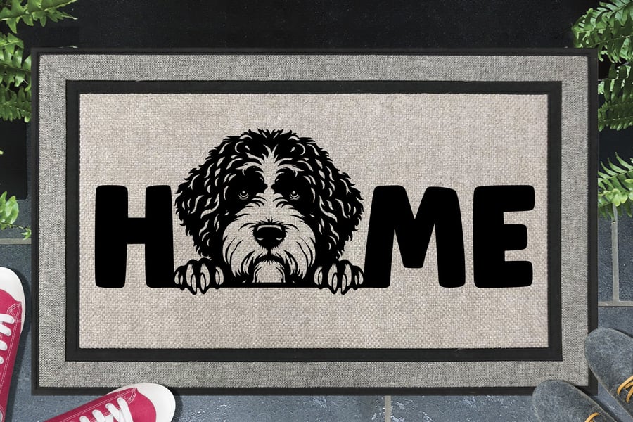 Portuguese Water Dog Home Door Mat No.2 - All Weather Doormat - 45x70cm 