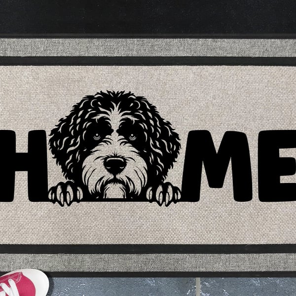 Portuguese Water Dog Home Door Mat No.2 - All Weather Doormat - 45x70cm 