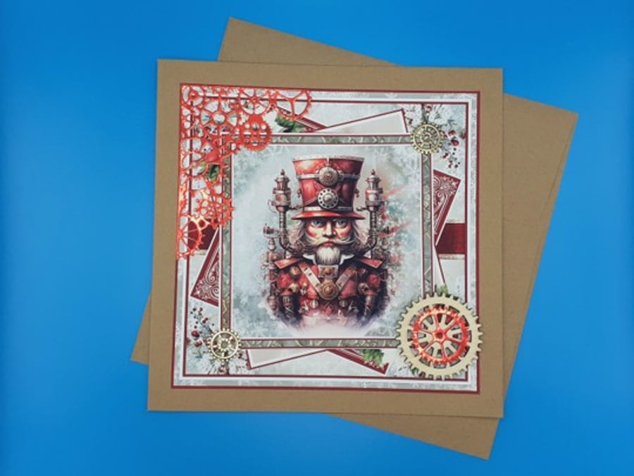 Steampunk Christmas Card, Large