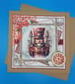 Steampunk Christmas Card, Large