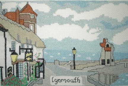 Lynmouth in Devon cross stitch chart