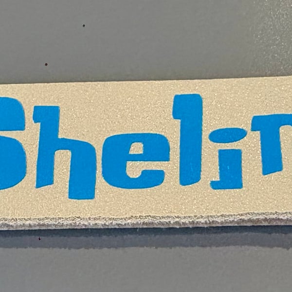 Personalised Faux-Leather Wristlet Keyring'