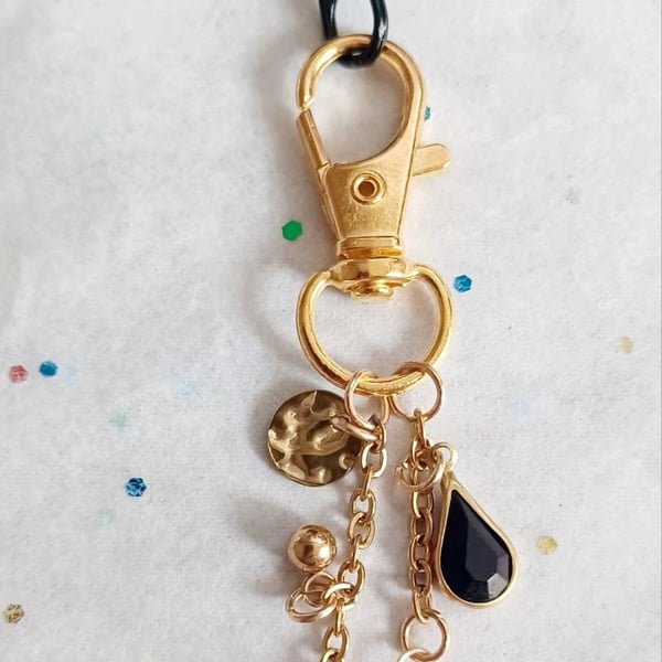 Handmade Blue Goldstone Bag Charm