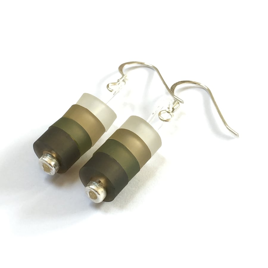 Green Mosaic Earrings