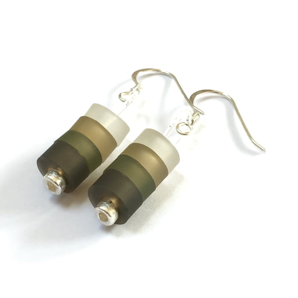 Green Mosaic Earrings