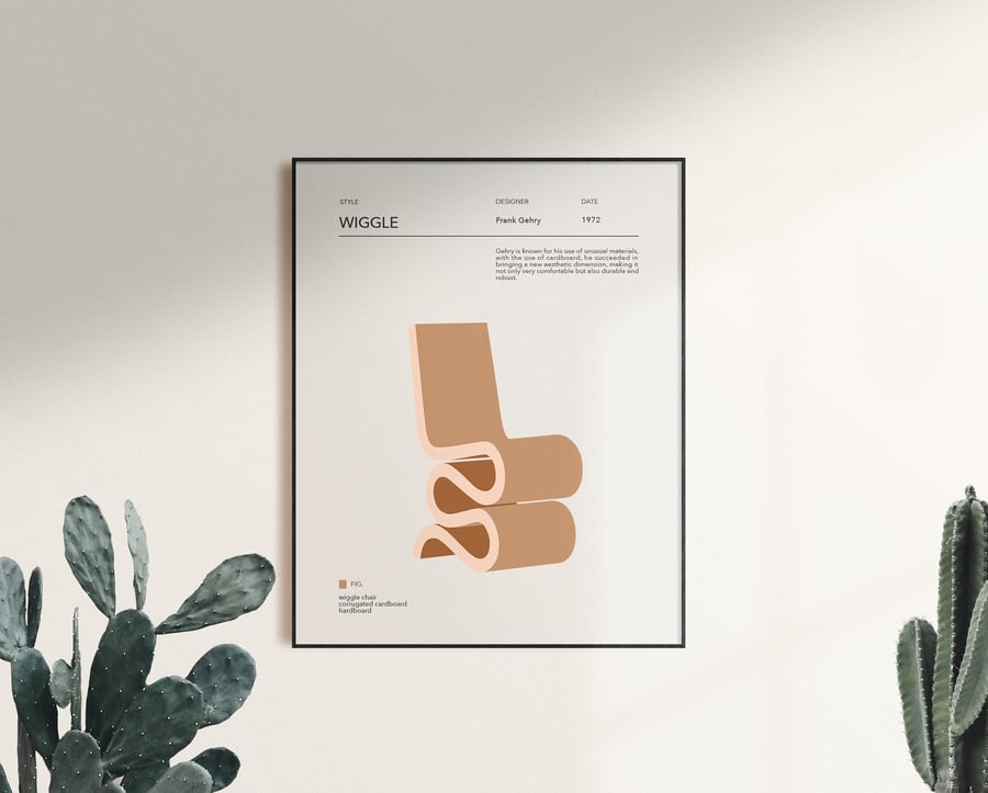 Wiggle Chair Print by Frank Gehry