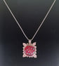Red dotty glass pendant - Image 4