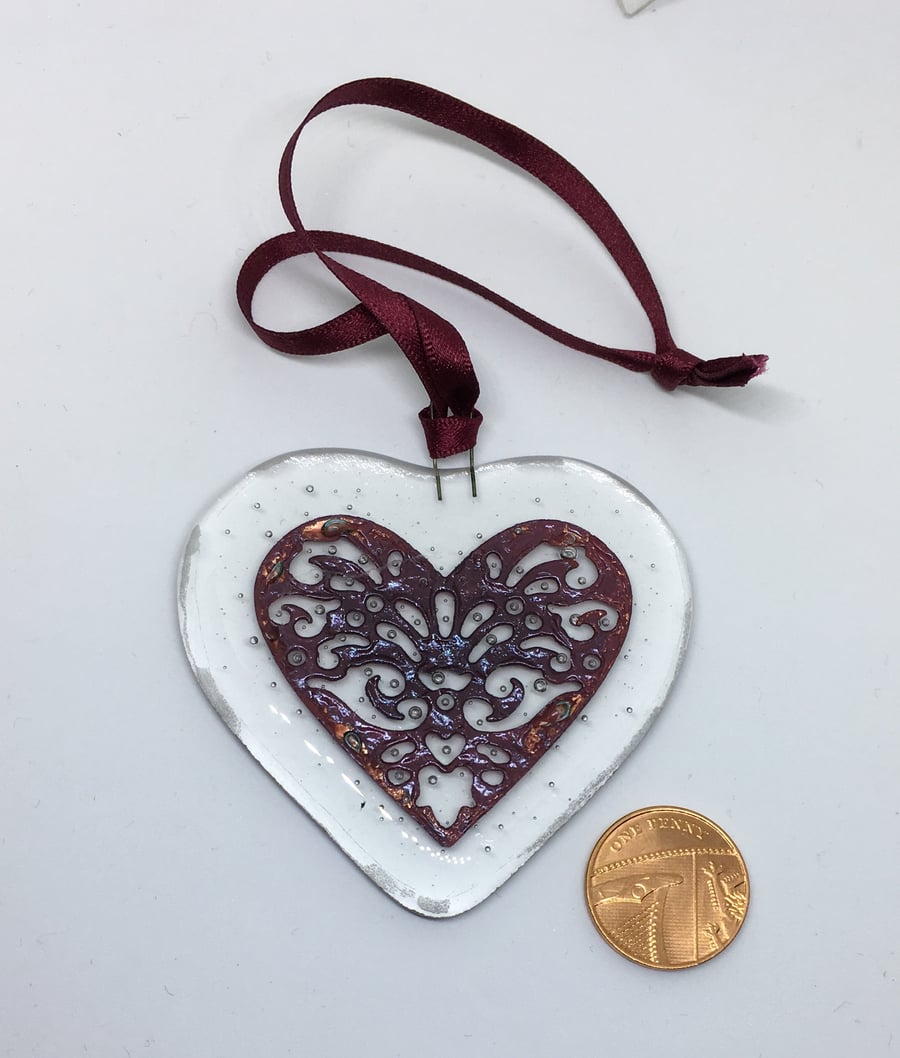 Fused Glass Heart
