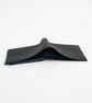 Black Full Grain Pebbled Leather Bifold Wallet ID Window Passcase Wallet UK - Image 4