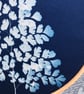  Contemporary Botanical Cyanotype Art- In an Embroidery Hoop - Image 3