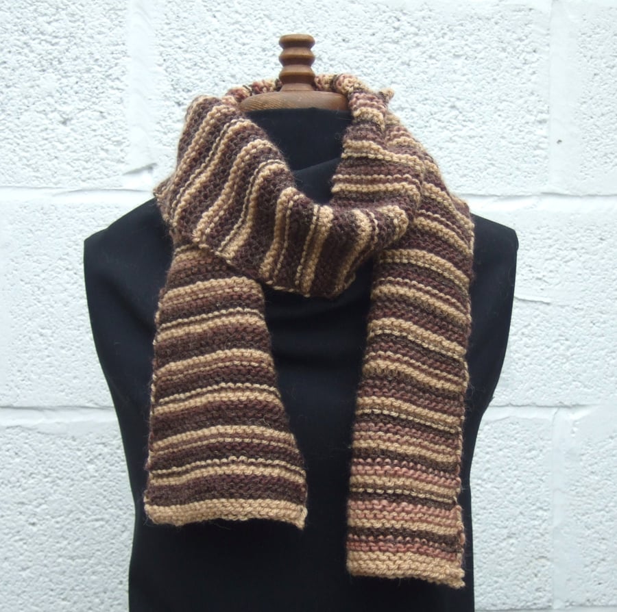 Brown Stripy Scarf